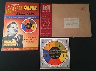 Item #1050 The Original Professor Quiz Radio Game (Game booklet with original spinner and mailing...
