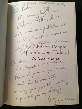 The Chosen People: Africa's Lost Tale of Meroe (SIGNED ASSOCIATION COPY)