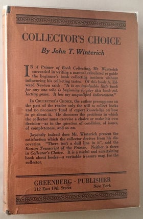 Collector's Choice; by the author of A Primer of Book Collecting