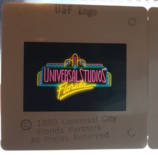 Item #1119 Original 1989 Universal Studios Florida 35mm PRE-OPENING Advertising Slide LOT of...