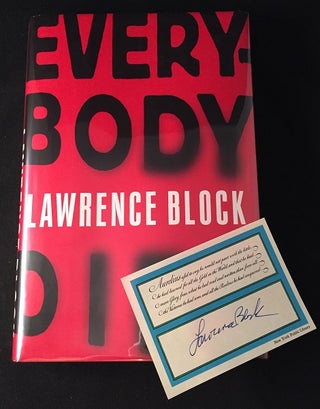 Item #1361 Everybody Dies (LAID-IN BOOKPLATE). Lawrence BLOCK