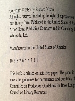 No More Vietnams (FIRST PRINTING COPY SIGNED AND INSCRIBED TO GENERAL JAMES "JIMMY" DOOLITTLE)