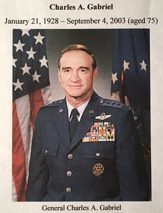 Chief of Staff - United States Air Force CHARLES A. GABRIEL Typed Letter Signed (RE: Citizens responsibility to preserve and protect our democratic way of life)