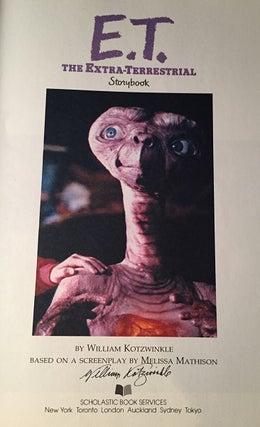E.T. The Extra-Terrestrial Storybook (SIGNED FIRST PRINTING)