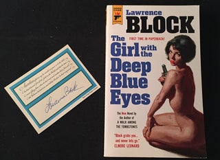 Item #1480 The Girl with the Deep Blue Eyes (SIGNED FIRST PAPERBACK EDITION). Detective, Mystery