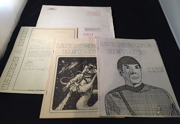 Item #1512 Universe Beyond (Star Trek Fanzine) Issues #1 & #2 in Original Mailer. Peter FLYNN, David CLAYPOOL.