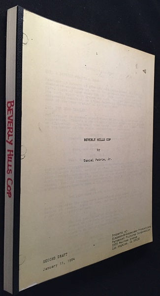 Item #1514 Beverly Hills Cop Screenplay, Circa 1984 (Early 2nd Draft featuring "Axel Elly"). Daniel PETRIE.