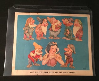 Item #1716 Snow White and the Seven Dwarfs Circa 1939 ORIGINAL TWO-SIDED ADVERTISEMENT. Walt DISNEY