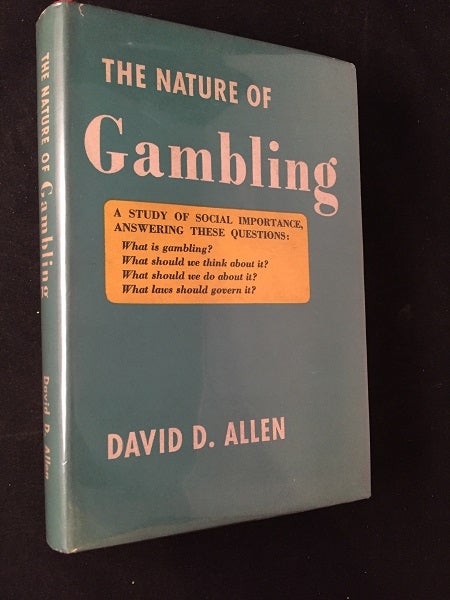 Item #1717 The Nature of Gambling. David ALLEN.