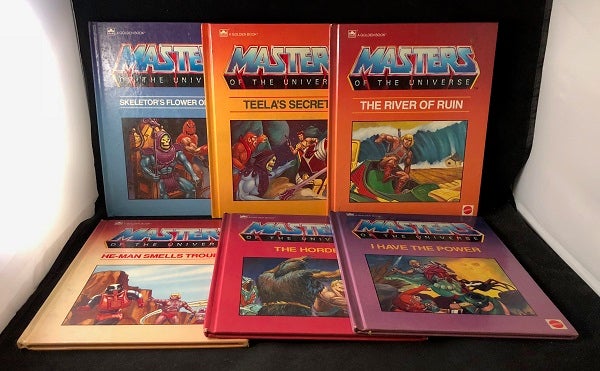 Item #2021 HE-MAN Masters of the Universe COMPLETE SIX VOLUME 1ST PRINTING GOLDEN BOOK RUN (1985). Bryce KNORR.