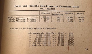 Original Circa 1943 Nazi Booklet w/ Statistics of the Third Reich; "Gchlag Nach Uber Das Deutsche Reich"
