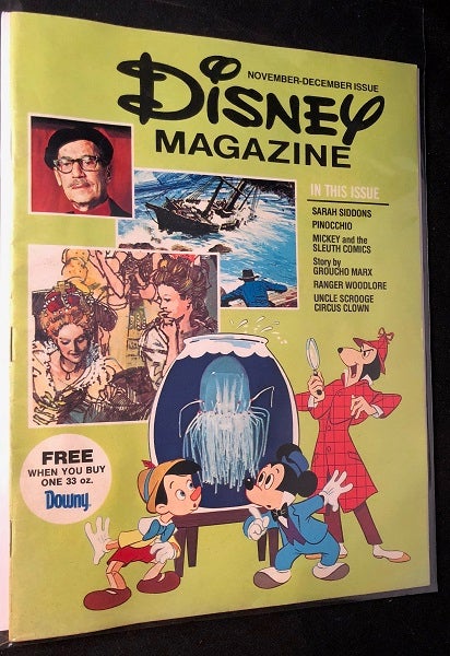 Item #2207 Disney Magazine -November/December, 1976. Walt DISNEY, Vincent JEFFERDS, Groucho MARX.