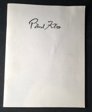 Item #2511 Paul Klee: An Interview with Felix Klee. Felix KLEE, Paul KLEE