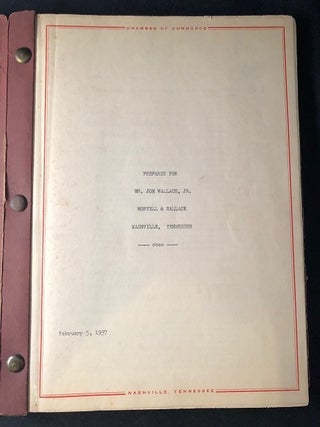 1937 City Planning & Prospective Business Portfolio for Nashville, TN