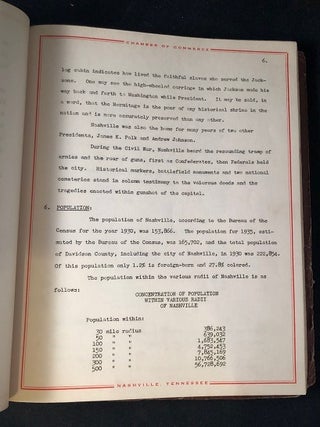 1937 City Planning & Prospective Business Portfolio for Nashville, TN