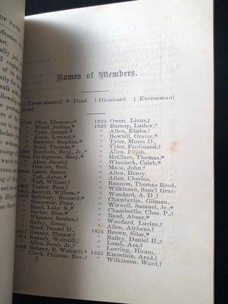 Articles of Faith and Covenant of the First Congregational Church of Townshend, VT (FIRST PRINTING IN ORIGINAL WRAPS)