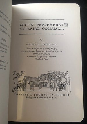 Acute Peripheral Arterial Occlusion (SCARCE FIRST PRINTING)