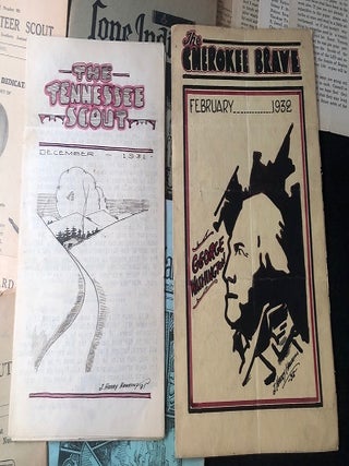 Small Archive of early Boy Scouts, Lone Scouts of America, Dixie Guards & Volunteer Scout ORIGINAL Logs and Published Material (1924-1934); OVER A DOZEN ITEMS INCLUDING TWO HANDWRITTEN AND ILLUSTRATED DIARIES/LOGS