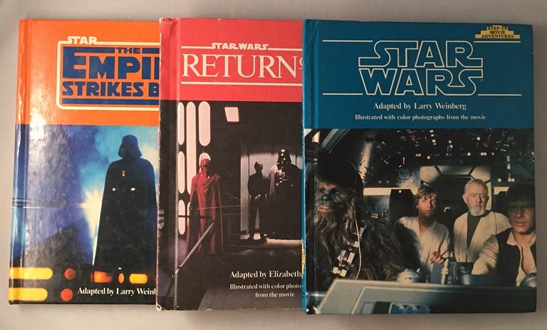 Item #269 FIRST PRINTING COMPLETE SET Star Wars, The Empire Strikes Back & Return of the Jedi STEP-UP MOVIE ADVENTURES BOOKS. Larry WEINBERG, Elizabeth LEVY.