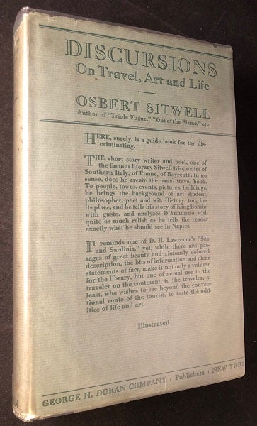 Item #2700 Discursions on Travel, Art and Life (FIRST AMERICAN EDITION). Osbert SITWELL.