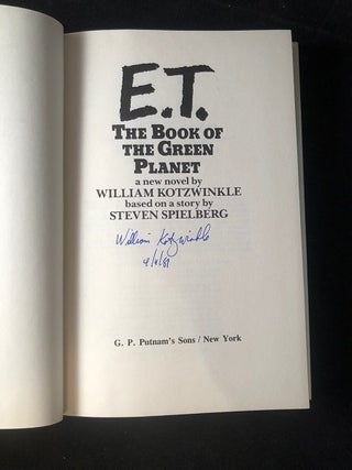 E.T. The Book of the Green Planet (SIGNED FIRST EDITION)