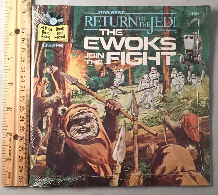Item #297 Star Wars: The Ewoks Join the Fight 24 Page Read-Along (SEALED IN ORIGINAL WRAP). Bonnie BOGART, Buena Vista Records.
