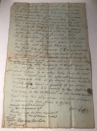 Early 1789 Andrew Jackson Signed Document (Pre-TN Statehood)