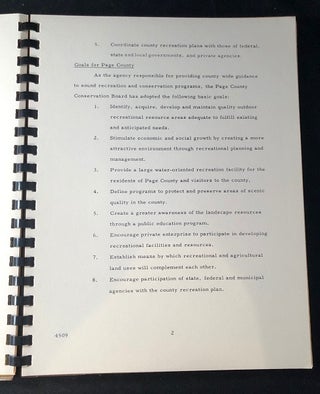 Outdoor Recreation and Open Space Plan for Page County, Iowa; Page County Conseration Board