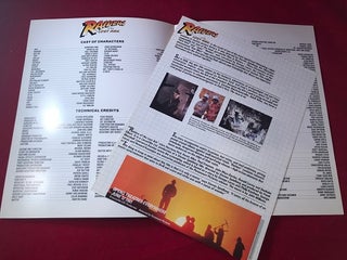 Indiana Jones and the Raiders of the Lost Ark PRE-RELEASE Theater Screening Program & Prospectus