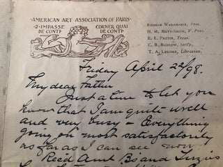 Archive of 28 Letters/Postcards from Famed Architect Paul B. Tuzo [Mostly to his father in NYC, Capt. Benjamin Tuzo]; [UC Berkeley Interest]