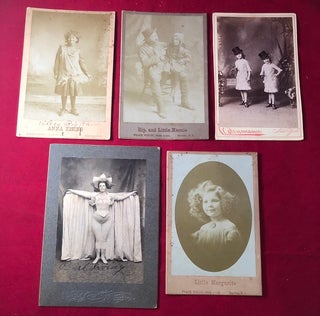 Item #3773 LOT X 5 Early 20th Century VAUDEVILLE Cabinet Cards [Rip Van Winkle, Baton Girls,...