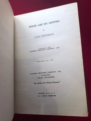 These Are My Sisters (1947 TRUE 1st Hardcover Printing)