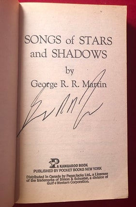 Songs of Stars and Shadows (SIGNED 1st Paperback)
