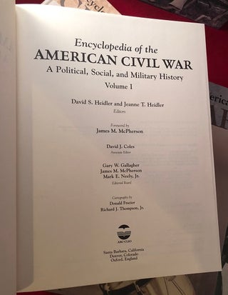 Encyclopedia of the American Civil War: A Political, Social, and Military History (5 VOL SET)