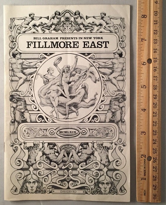 Item #405 Original Fillmore East Program for October 20-25, 1969 (THE FIRST FULL PERFORMANCE OF 'TOMMY' BY THE WHO IN AMERICA). Pete TOWNSHEND, Roger DALTREY, John, ENTWHISTLE, Keith MOON.