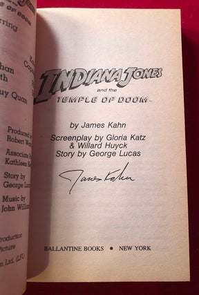 Indiana Jones and the Temple of Doom (SIGNED 1ST PRINTING)