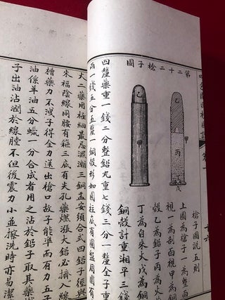 RARE Circa 1900 HOTCHKISS RIFLE Imperial Chinese Training MANUAL Boxer Rebellion (ORIGINAL WOOD-BLOCK ORDNANCE MANUAL / WINCHESTER RIFLES)