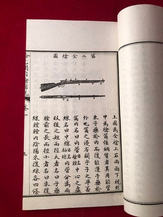 RARE Circa 1900 HOTCHKISS RIFLE Imperial Chinese Training MANUAL Boxer Rebellion (ORIGINAL WOOD-BLOCK ORDNANCE MANUAL / WINCHESTER RIFLES)
