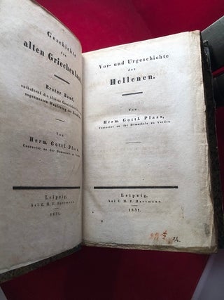 Geschichte des alten Griechenlands. Vor- und Urgeschichte der Hellenen (HISTORY OF ANCIENT GREECE 1831-1834 3 VOLUME COMPLETE SET)