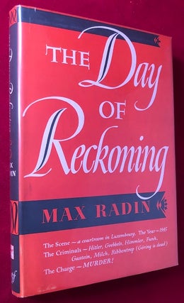 Item #4678 The Day of Reckoning; Prelude to Nuremberg! Max RADIN