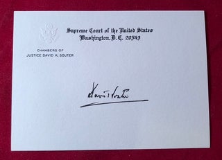 Item #4896 Signed OFFICIAL Supreme Court Chambers Card. Justice David SOUTER