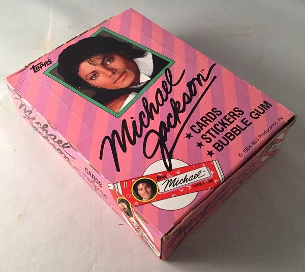 Item #497 1984 Unopened Box of MICHAEL JACKSON Trading Cards (36 Packs). BOX.