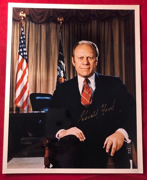 Item #5245 Glossy 8X10 Photograph SIGNED by President Gerald Ford. Gerald FORD.