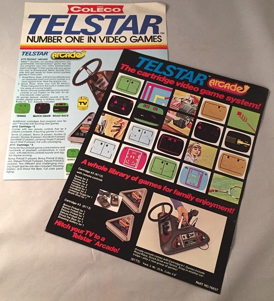 Item #541 1977 COLECO Telstar Video Game System Promotional Flyer. GREENBERG, Arnold.
