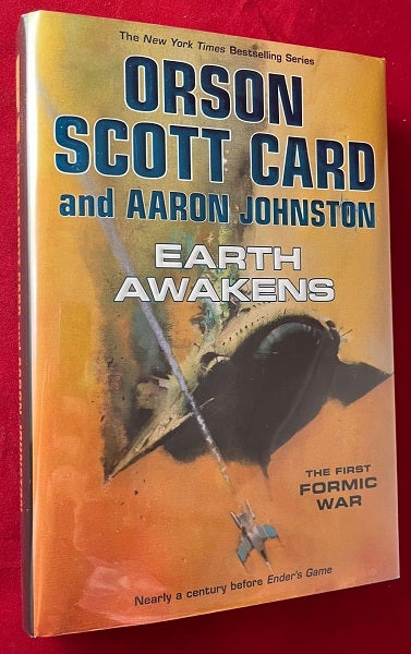Item #5437 Earth Awakens: The First Formic War (SIGNED BOOKPLATE). Orson Scott CARD, Aaron JOHNSTON.