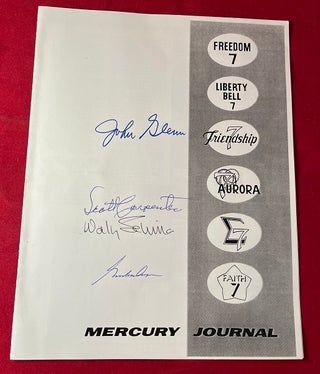 Item #5617 1963 Mercury Journal (SIGNED BY GLENN, CARPENTER, SCHIRRA AND COOPER). John GLENN,...