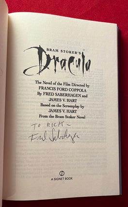 Bram Stoker's Dracula: A Francis Ford Coppola Film (INSCRIBED BY SABERHAGEN)