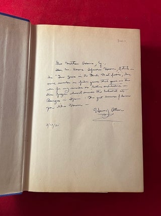 Anthony Adverse (EARLY INSCRIPTION FROM AUTHOR)