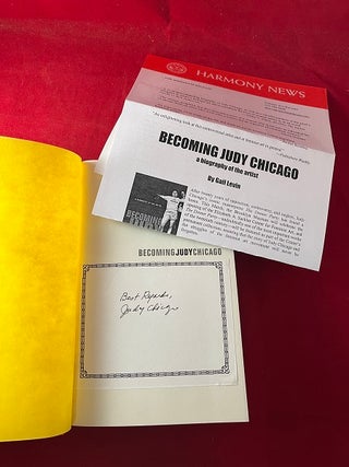 Becoming Judy Chicago: A Biography of the Artist (SIGNED BOOKPLATE w/ ADVANCE PROSPECTUS)