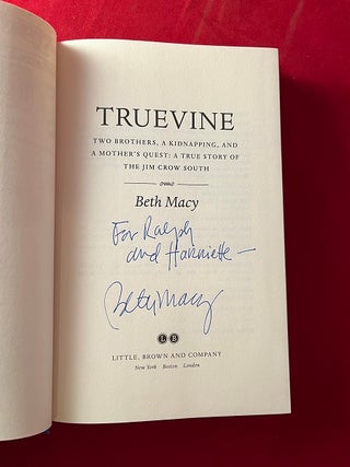 TRUEVINE: Two Brothers, a Kidnapping, and a Mother's Quest: A True Story of the Jim Crow South (SIGNED 1ST)